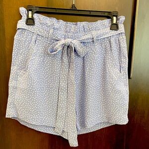 2/$20 Sale*Polka Dot Paper Bag Tie-Waist Women Shorts, Thread & Supply, size S.